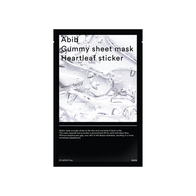 ABIB Gummy sheet mask Heartleaf Sticker (10pcs) - BAZZAAL BOX